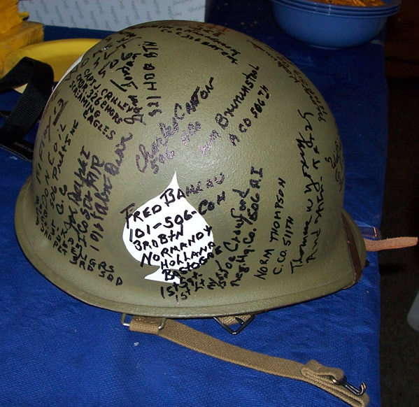 326th Helmet signed by various members